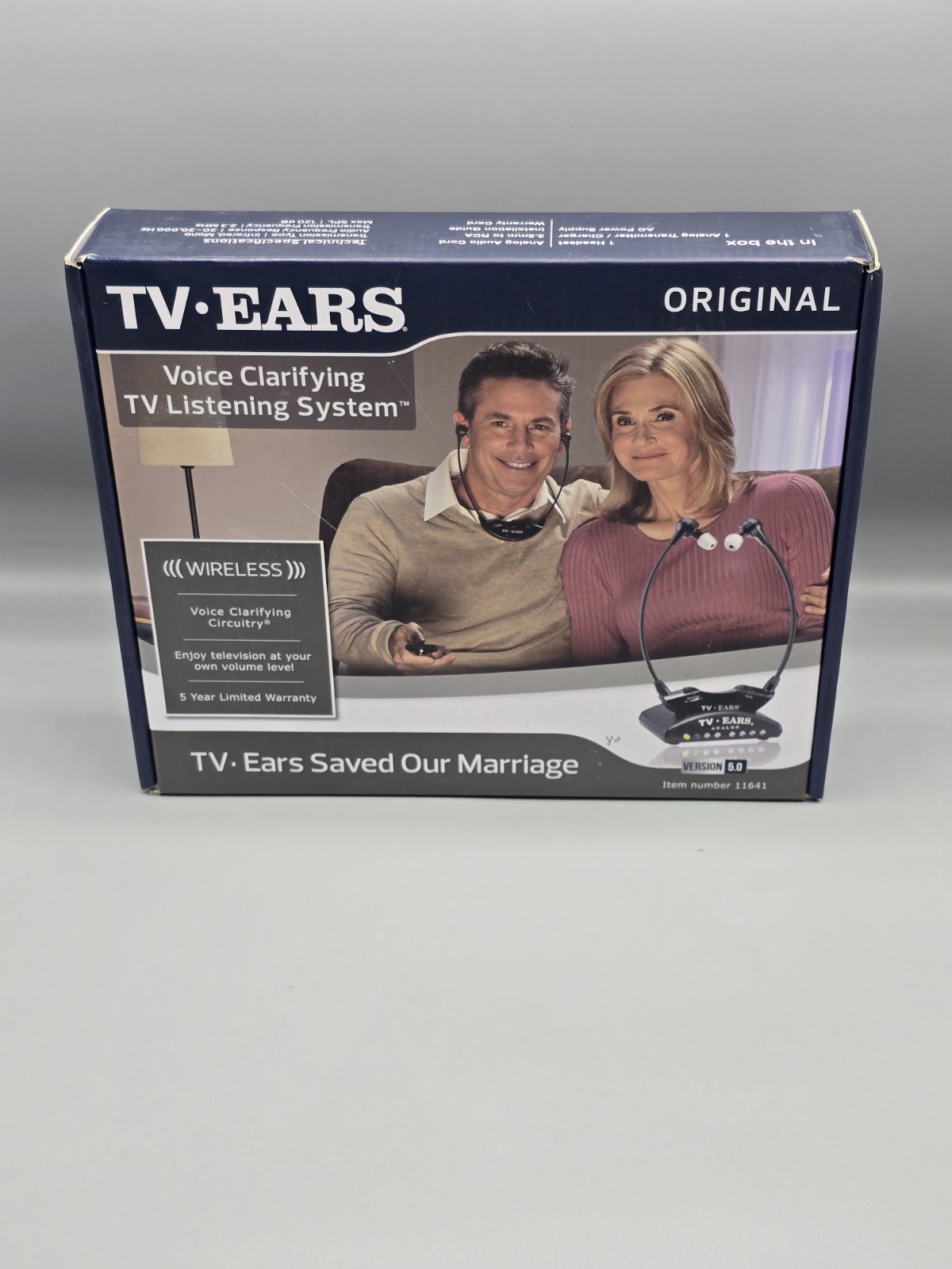 TV Ears 5.0 Analog Digital Wireless Voice Clarifying Headset 11641 For Parts