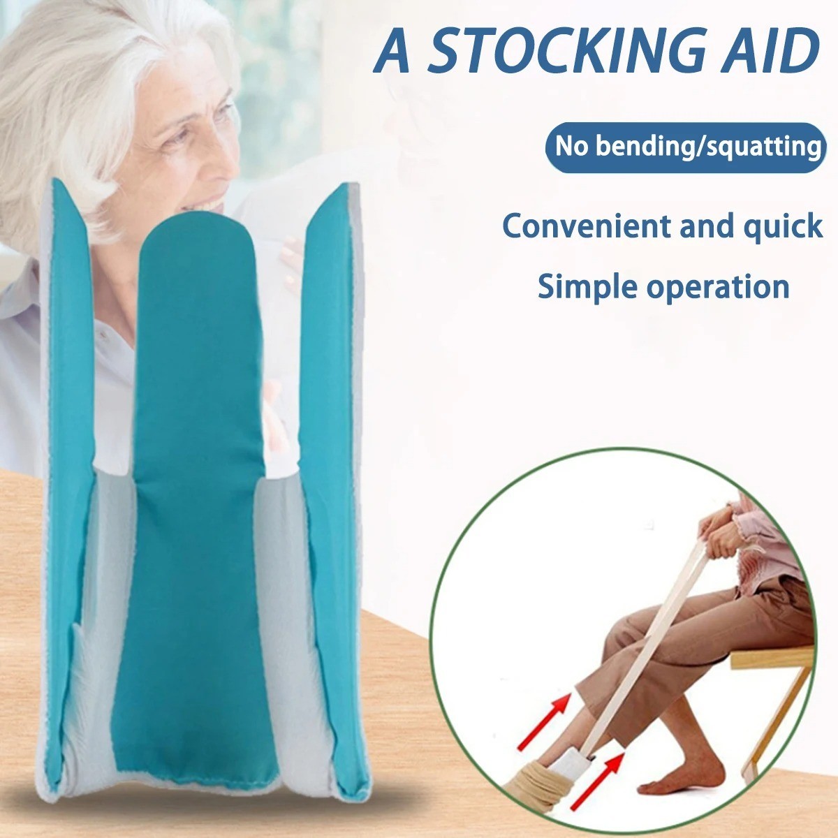 Sock Aid Easy On Easy Off Device Three Finger Sock Helper Aid Tool for Senior