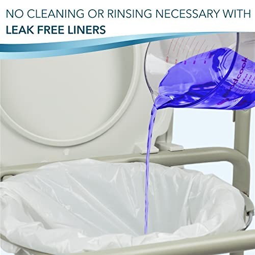 Disposable Commode Liners for Portable Toilets & Bedpans | 48-Pack Waste Bags