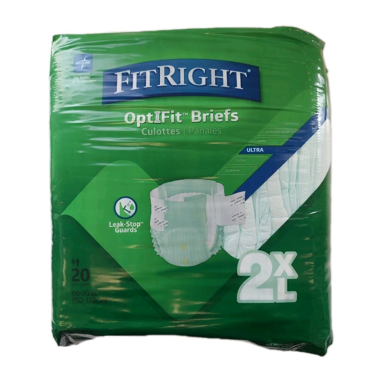 FitRight Ultra Absorbency Adult Diapers, 20 Count Size 2XL