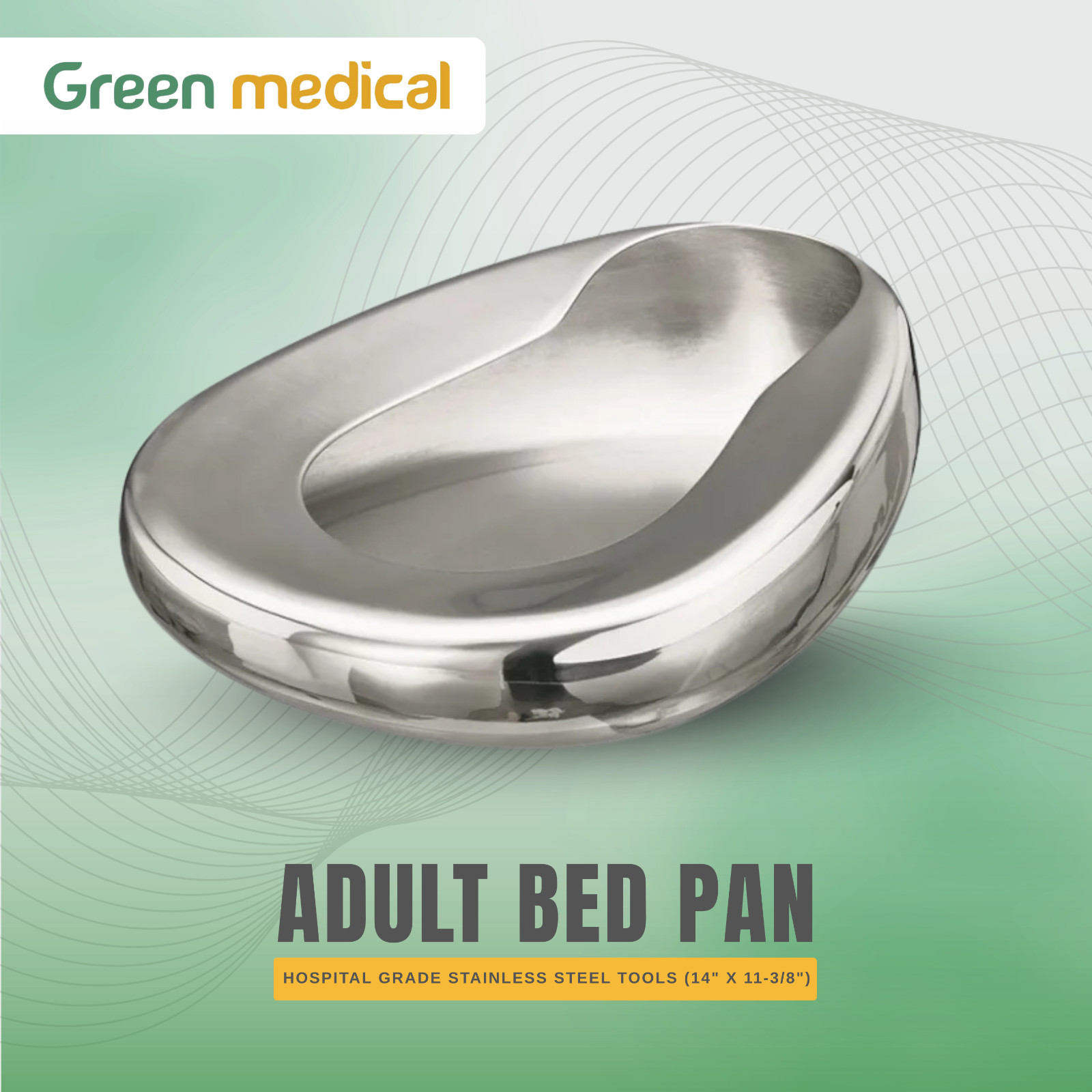 German Grade Urinals Bedpans Heavy Duty Home & Hospital Bed Pan for Medical