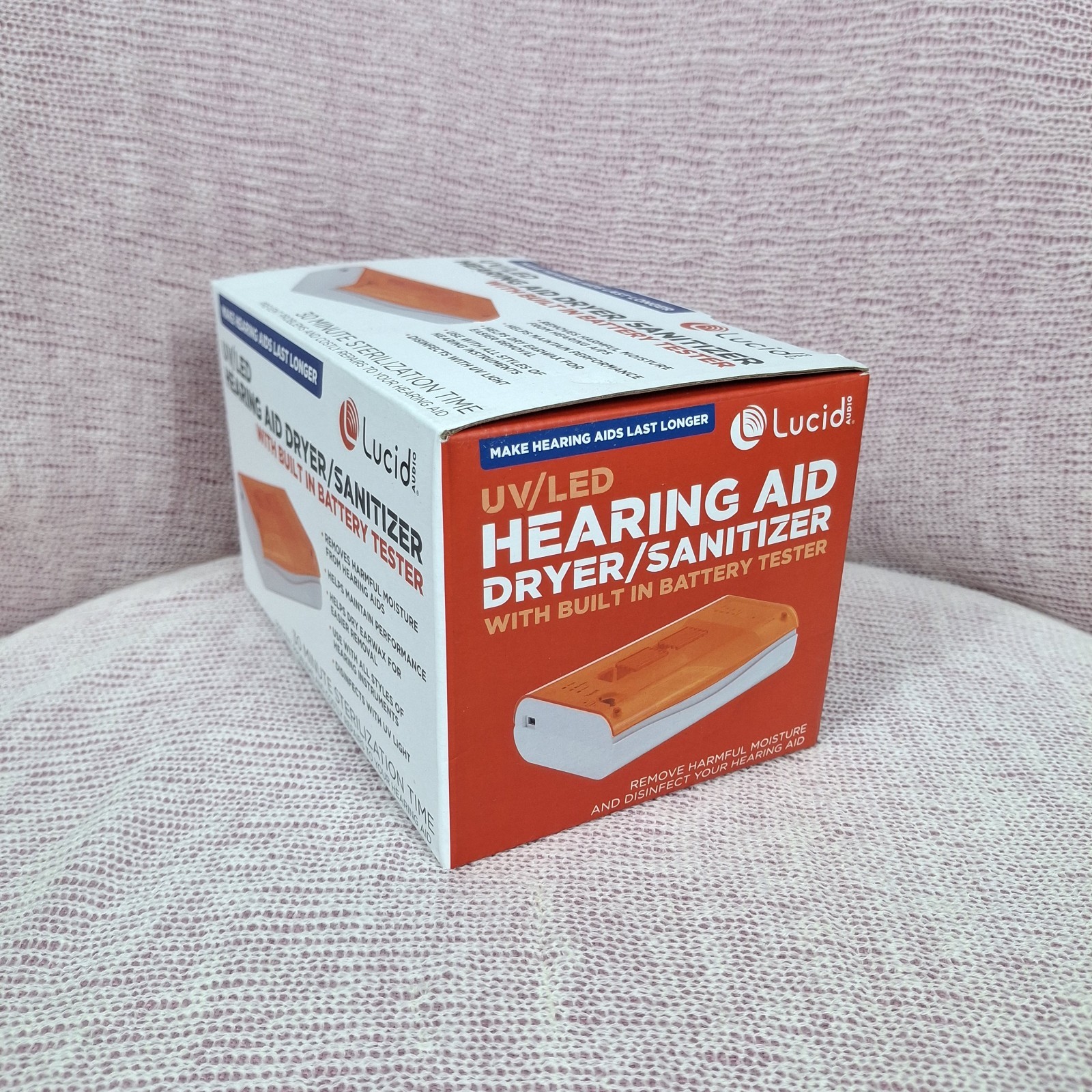 Lucid Audio UV LED Hearing Aid Dryer Sanitizer Battery Tester New Open Box HLT-D