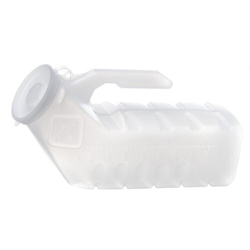 Medline 7233 Urinal Male W/ Cover Disposable Translucent For Bedridden Patients