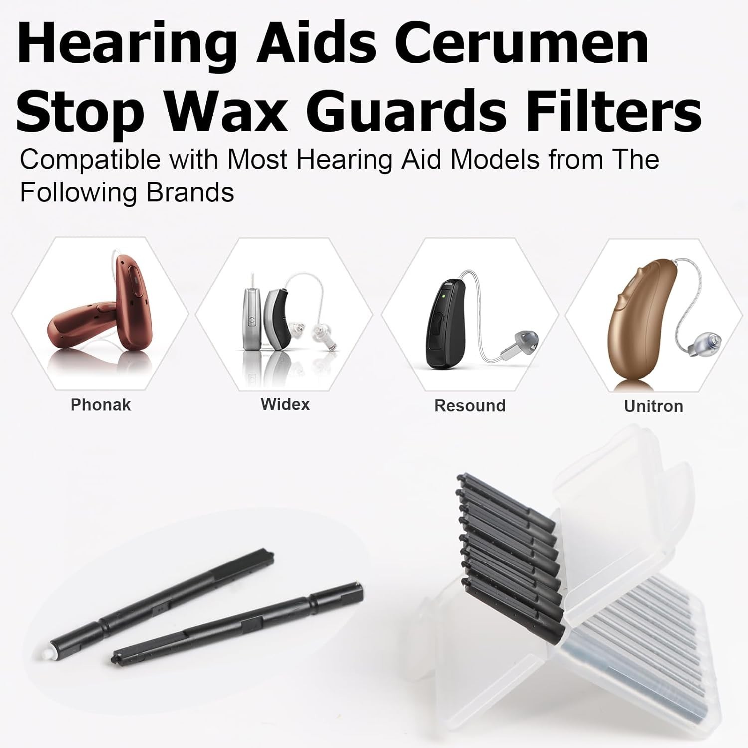 (40 Pcs)Cerustop Wax Guard Filters for Hearing Aids Supplies for Phonak, Hearing