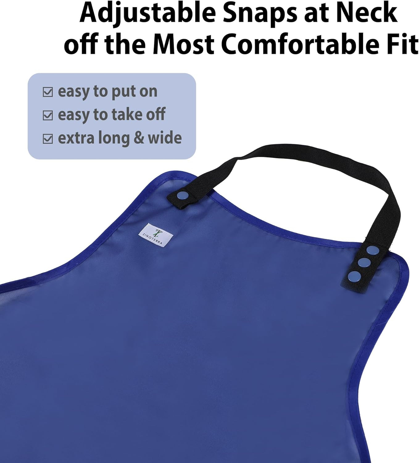 Adult Bibs with Crumb Catcher,3Pack 22″ X 17″, Dark Color