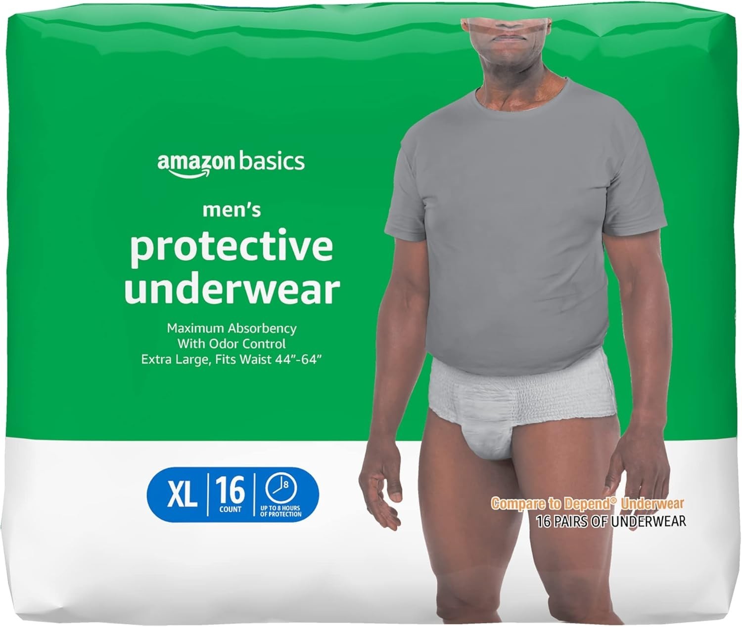 Maximum Absorbency Men’s Incontinence Underwear with Leak & Odor Control