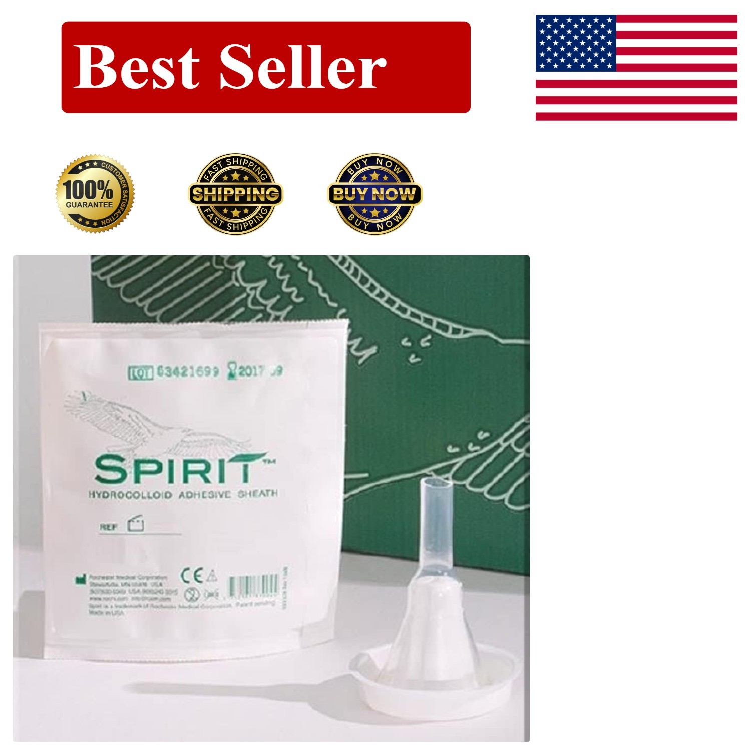 New 30-Pack Condom Catheters Hydrocolloid 29mm Medium