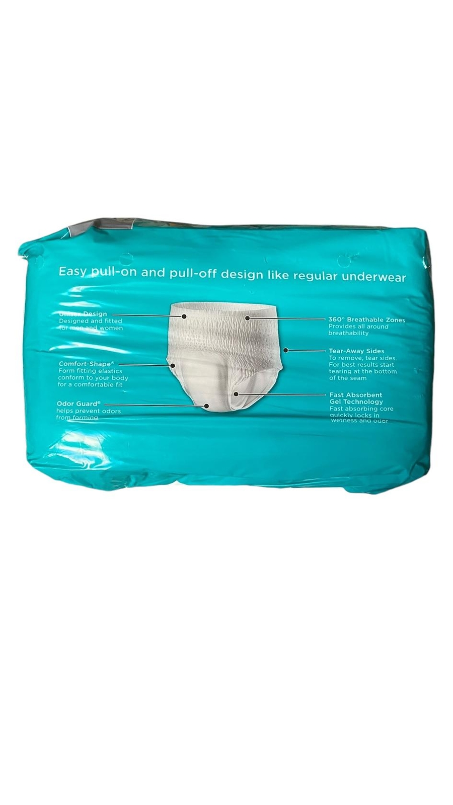 Rely Unisex Adult Underwear, Maximum Absorbency, Size Medium, Pack of 20