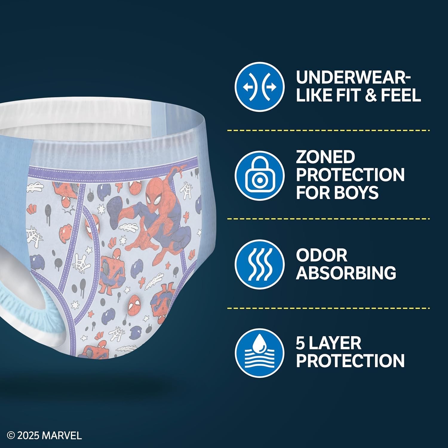 Disposable Bedwetting Underwear for Boys, Small/Medium, 44 Count, Multi-Colored