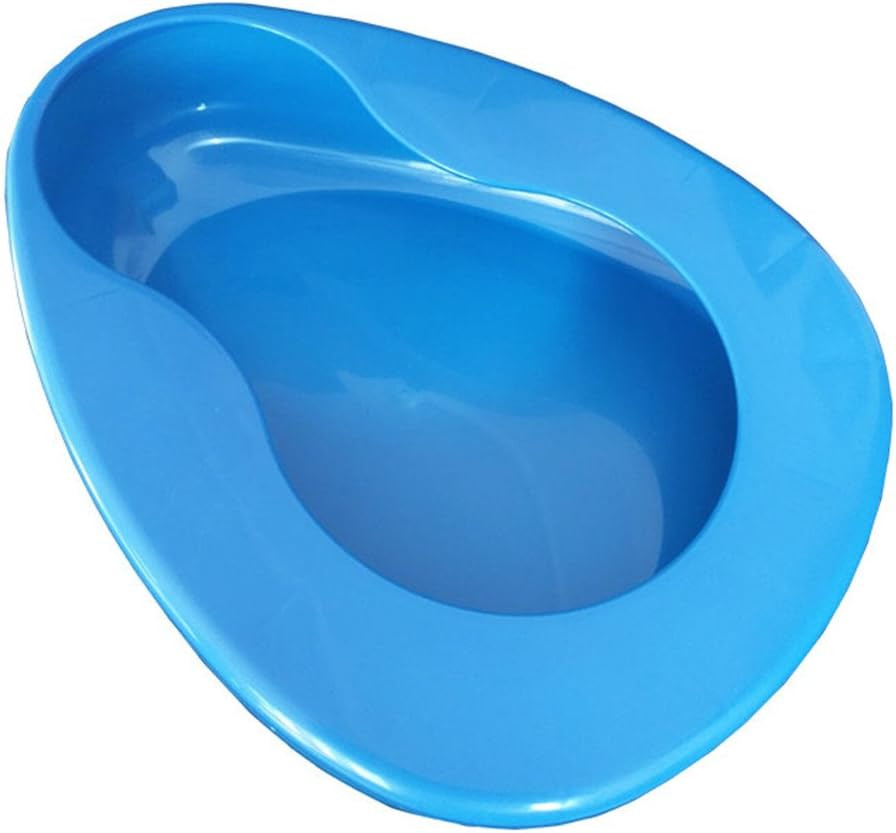 Firm Thick PP Bedpan Heavy Duty Smooth Contoured for Bed-Bound Patients Adults