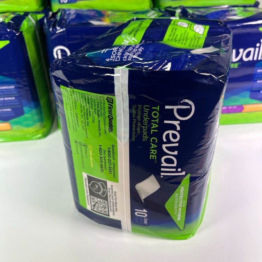 Prevail Total Care Underpads Extra Strong (XL 30″x30″) Case Lot 12 Pk (Qty 120)