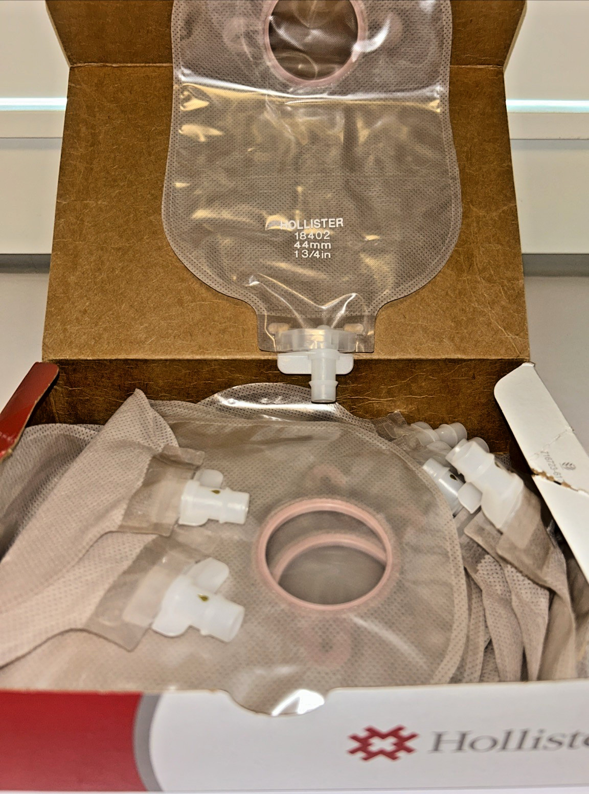 Lot Of 10 Hollister 18402 New Image 2-Piece Urostomy Kit Pouches 1 3/4″ Flange