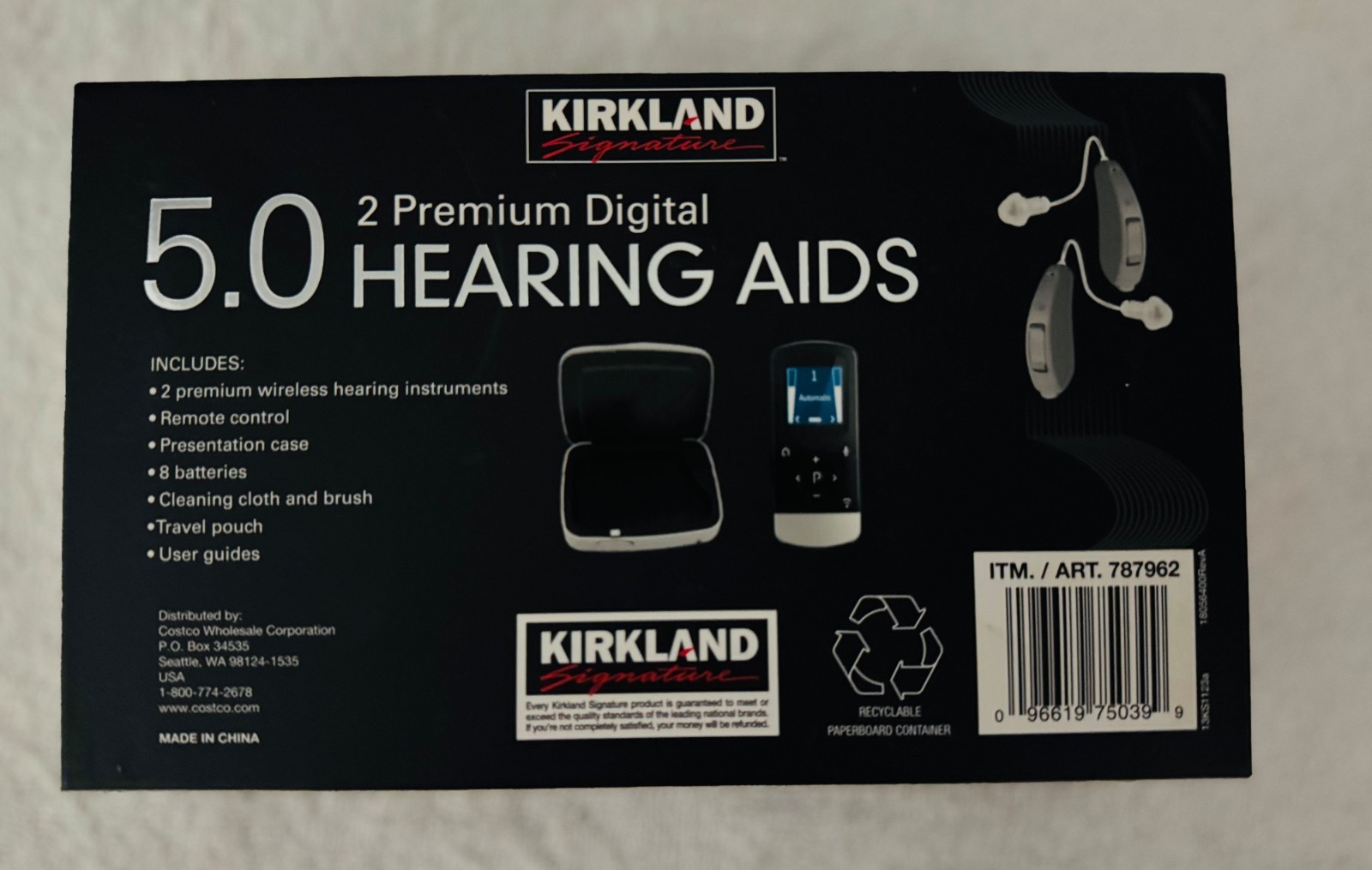 GN ReSound Kirkland Signature KS562-DRW 5.0 Hearing Aids Pair w/ Remote & Case