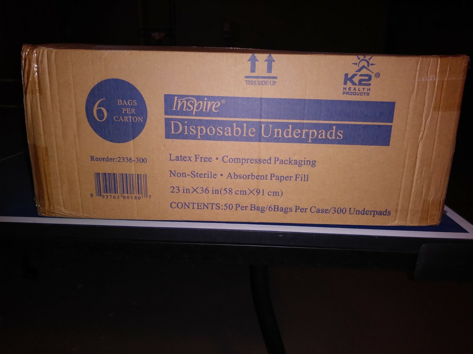 300 cts Brand New Inspire Disposable Underpads, 23 In x 36 In, Case of 300cts