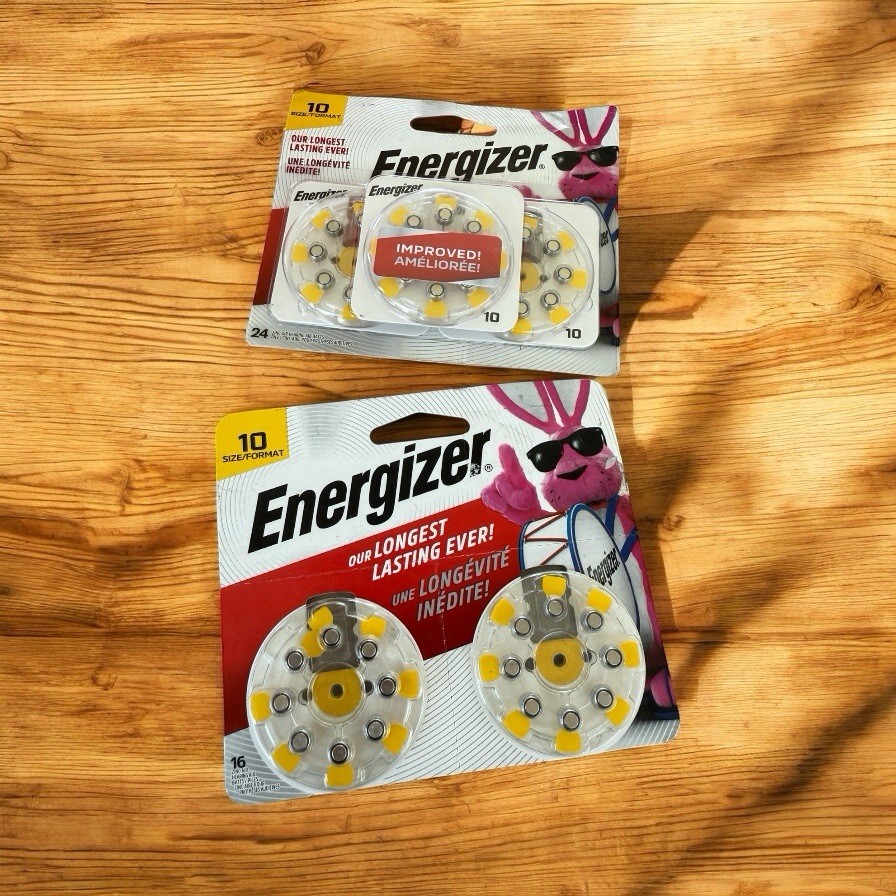 2 Energizer EZ Turn & Lock Hearing Aid Batteries 24+16 SIZE 10 9/2026&7/2027