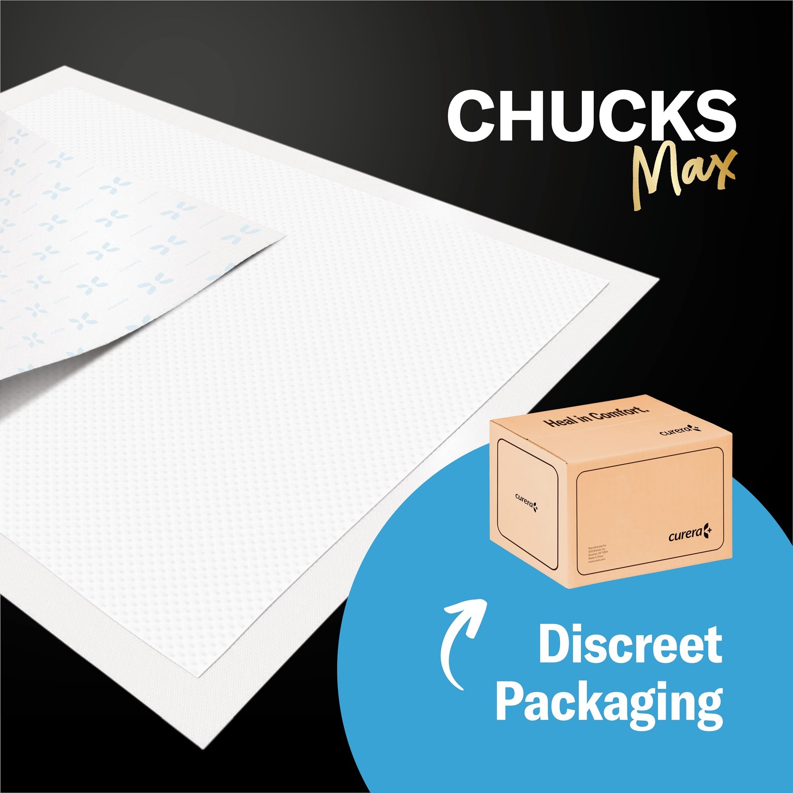 Chucks® MAX Hospital Bed Pads Disposable Adult 36 x 36 Breathable Incontinenc…