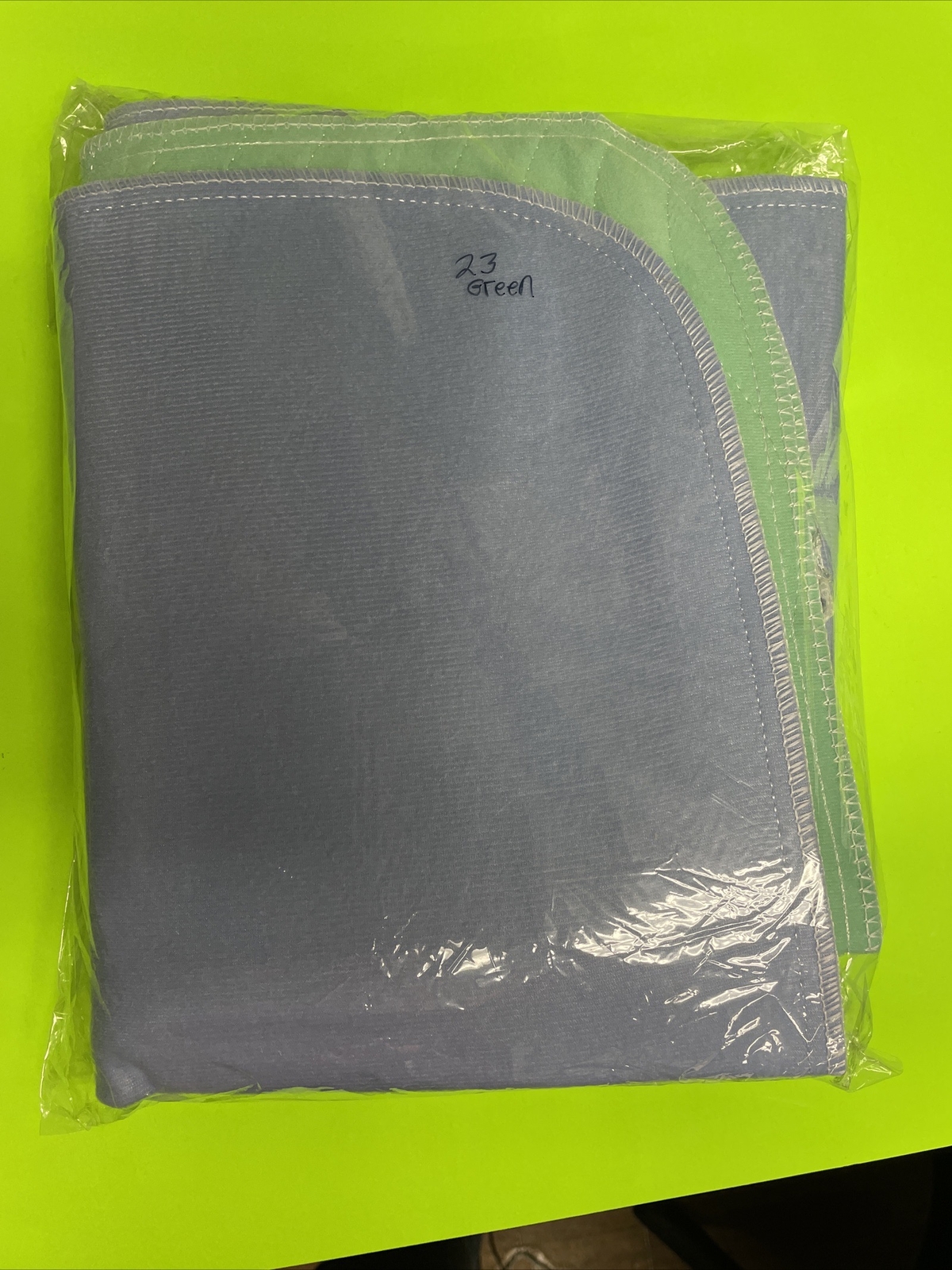 23″x 35″ reusable under pad blue/ green, for bed or chair
