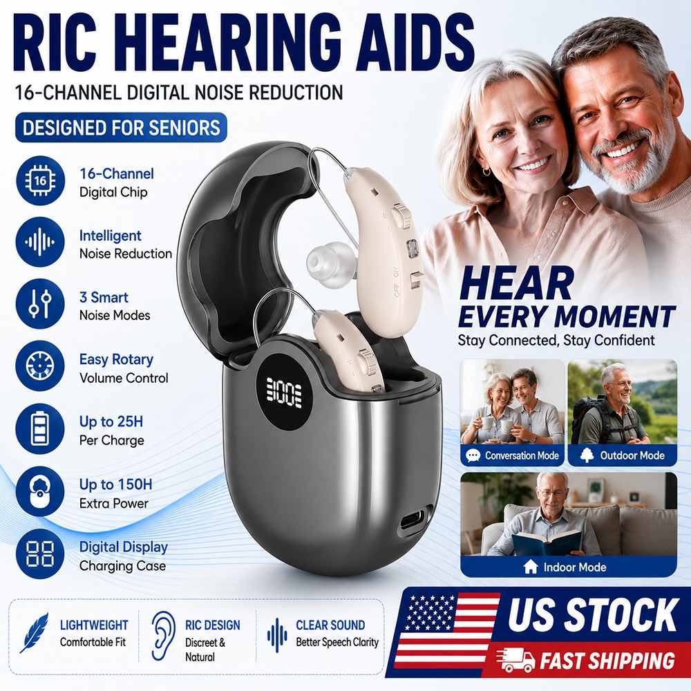 Rechargeable Hearing Aids for Seniors 16 Channel Noise Reduction Sound Amplifier