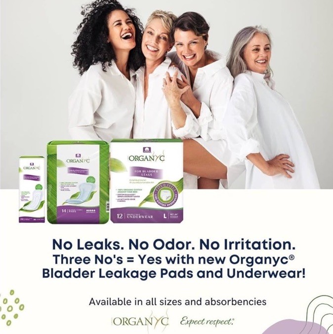 24-Pack Organyc 100% Organic Cotton Light Incontinence Liners