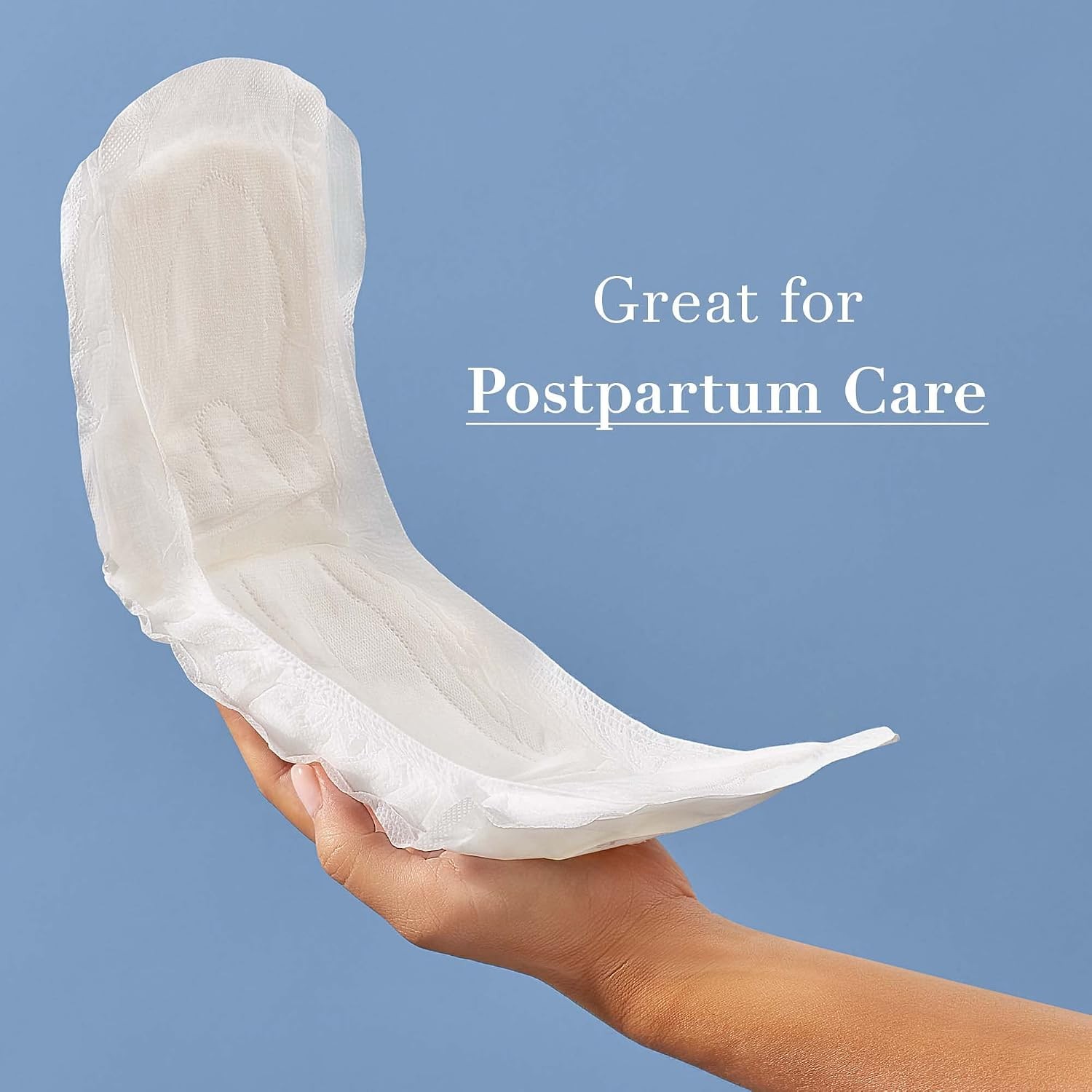 Organic Cotton Incontinence Pads for Women, Postpartum Moderate Size, 60 Count