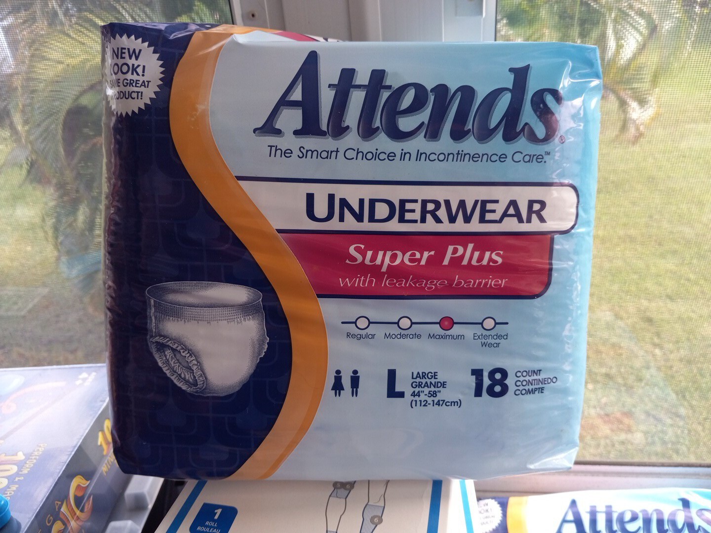 Attends Adult Unisex Underware Diapers Size Large 44″-58″ Heavy Absorbency