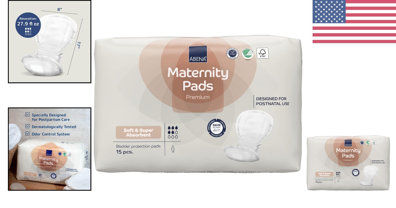 15 Count Maternity Pads – Breathable & Dermatologically Tested Comfort