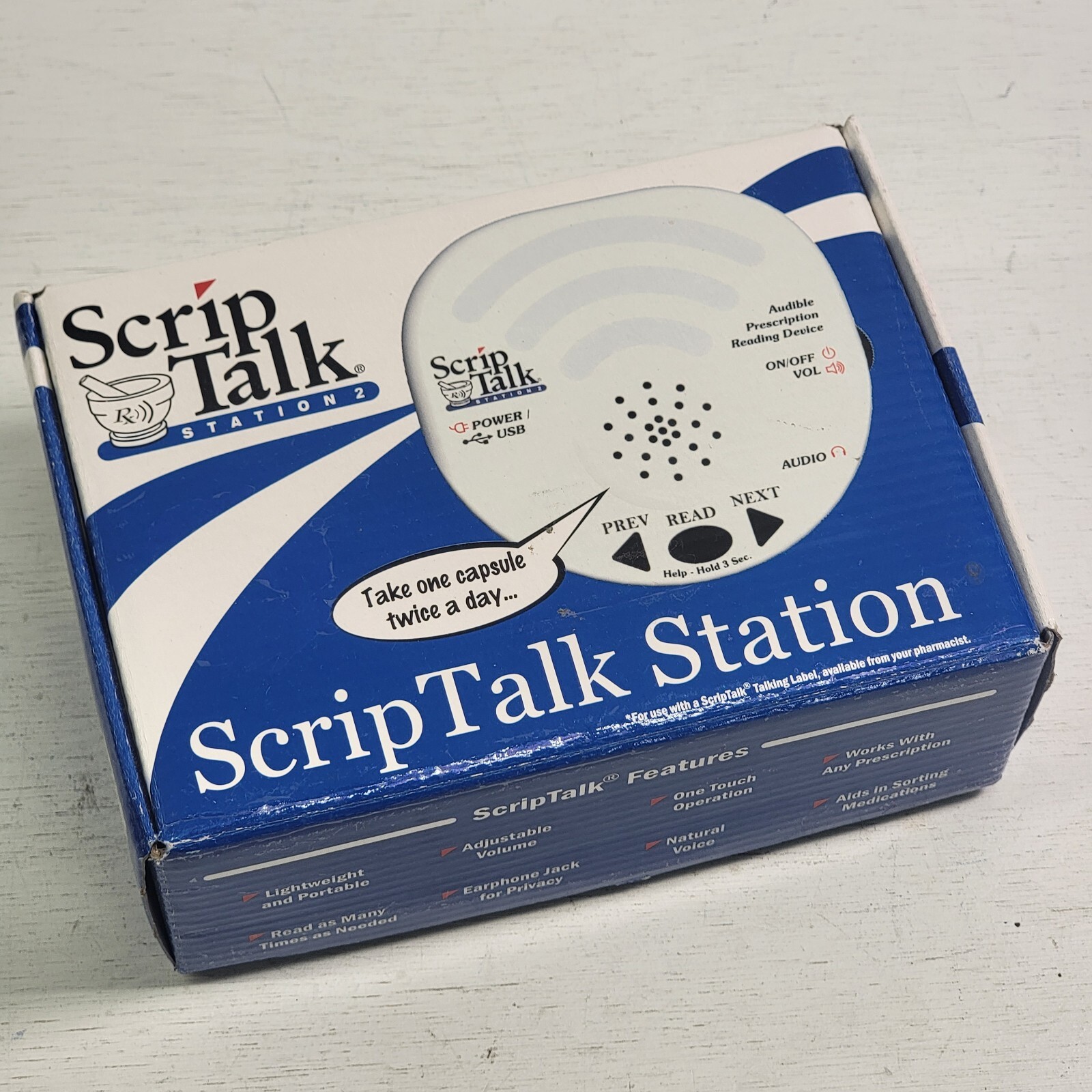 Scrip Talk Station by En-Vision America Prescription Reading Speaking Device NOB