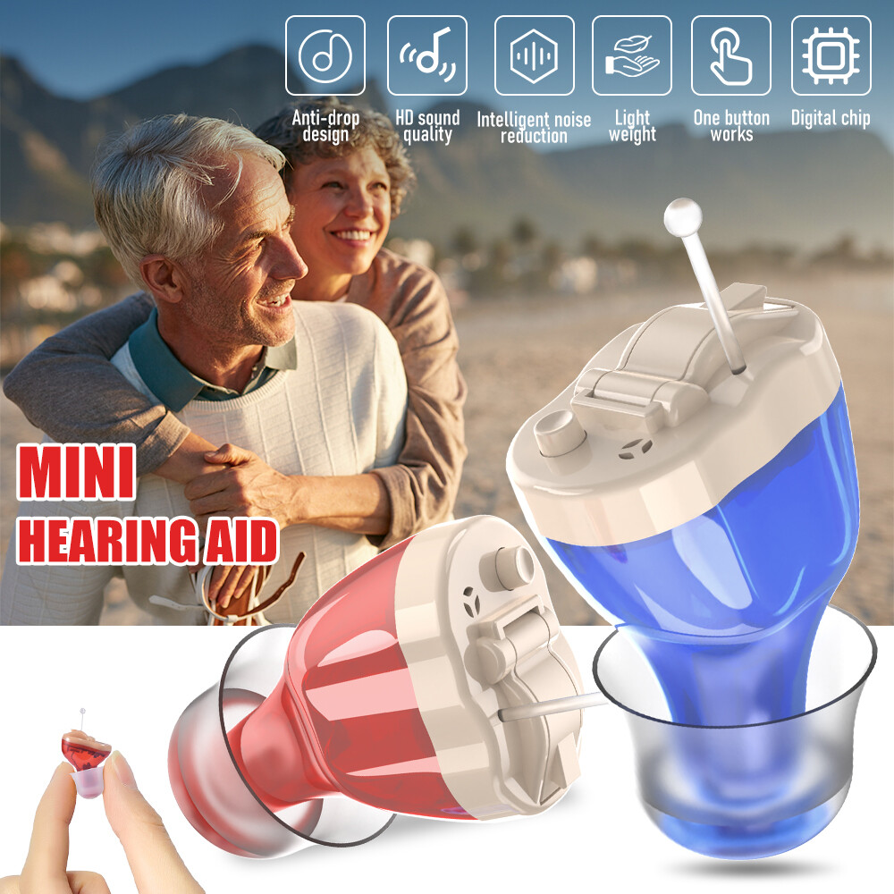 Hearing Aids for Seniors With Noise Cancelling, OTC Invisible In Ear Amplifier