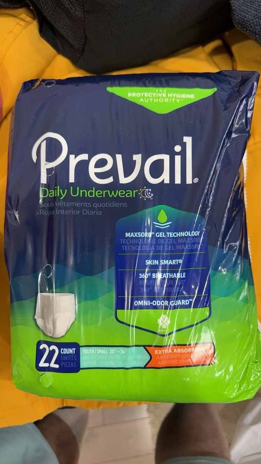 Prevail PV-511 Small Disposable Underwear, 22 Count – 1 Pack