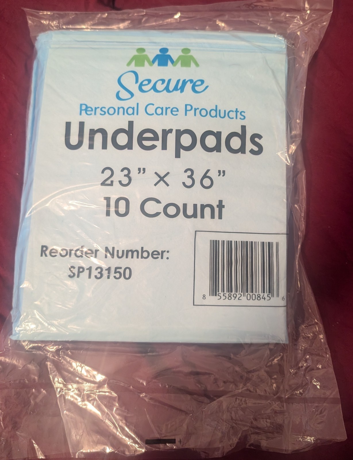 23″x 36″ Underpads 10 Ct Secure Personal Care Products SP13150 Total Dry New