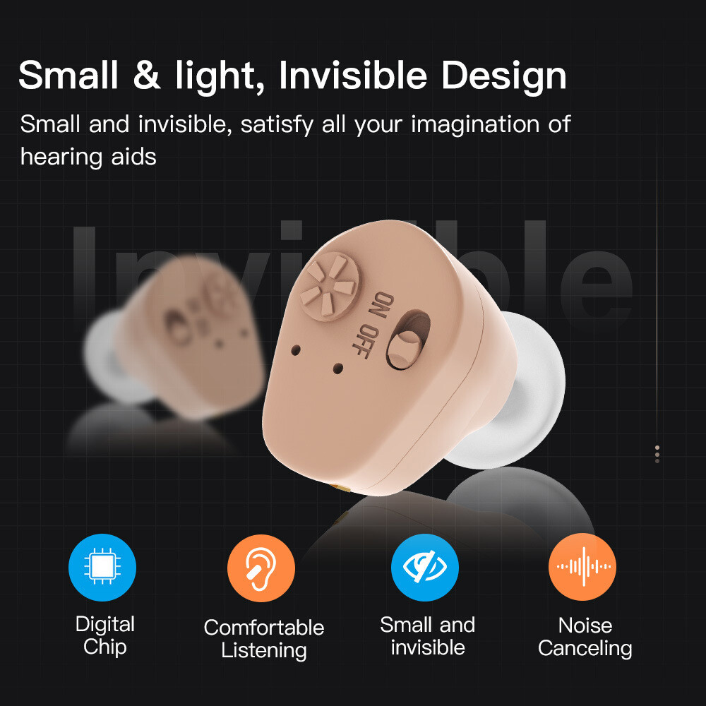 1Pcs Hearing Aid USB Rechargeable Digital Amplifier Deafness Sound Amplifier