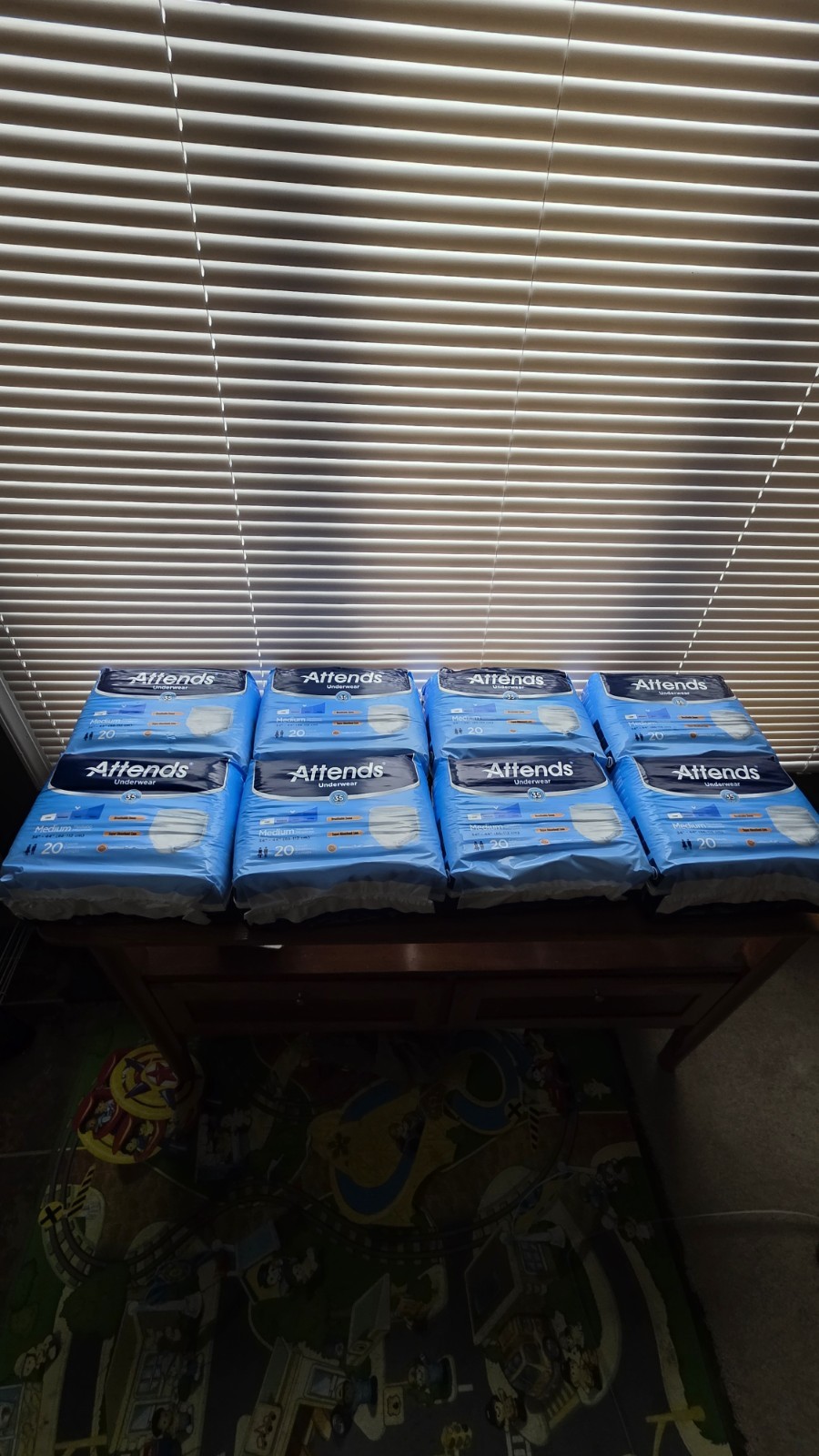 Attends Underwear Medium 160 Count 8 Packs of 20 Underwear 34”-44” (160 Pack)