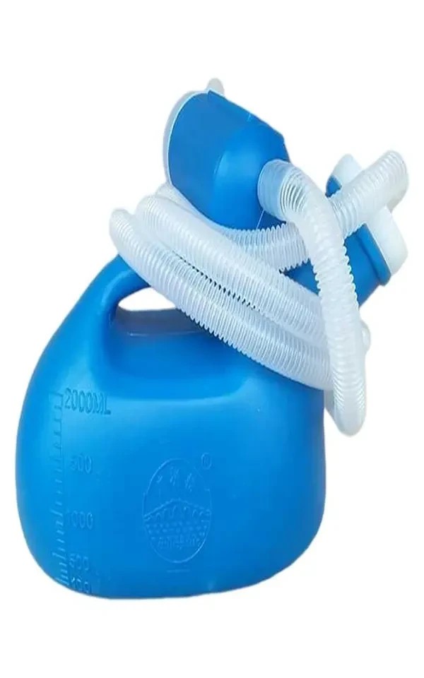 2000ML Men Male Portable Urinal Potty Pee Bottle w/1.2m Tube Urinal Collector