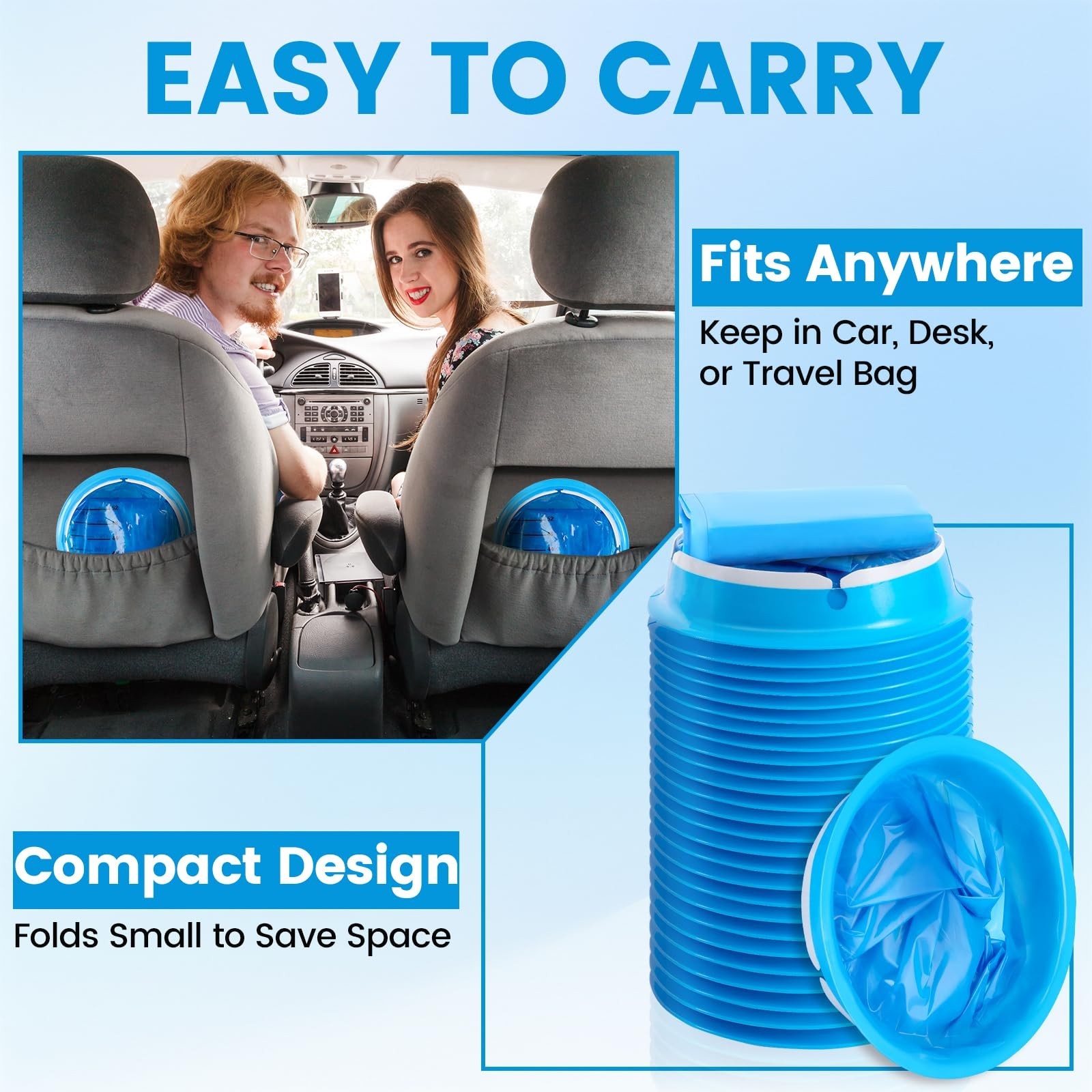 Disposable Vomit Bags 180 Pack – 1000ml Emesis Bags for Travel, Nausea Relief, L
