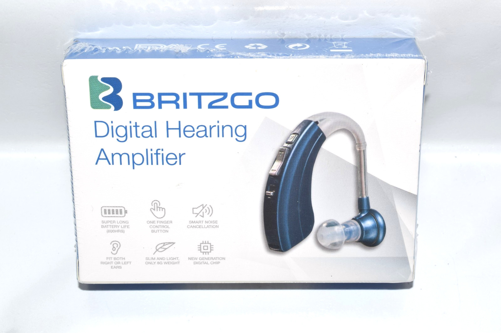 Britzgo ~ Digital Hearing Amplifier ~ Model: BHA-220S~ Blue ~ Brand New ~ Sealed