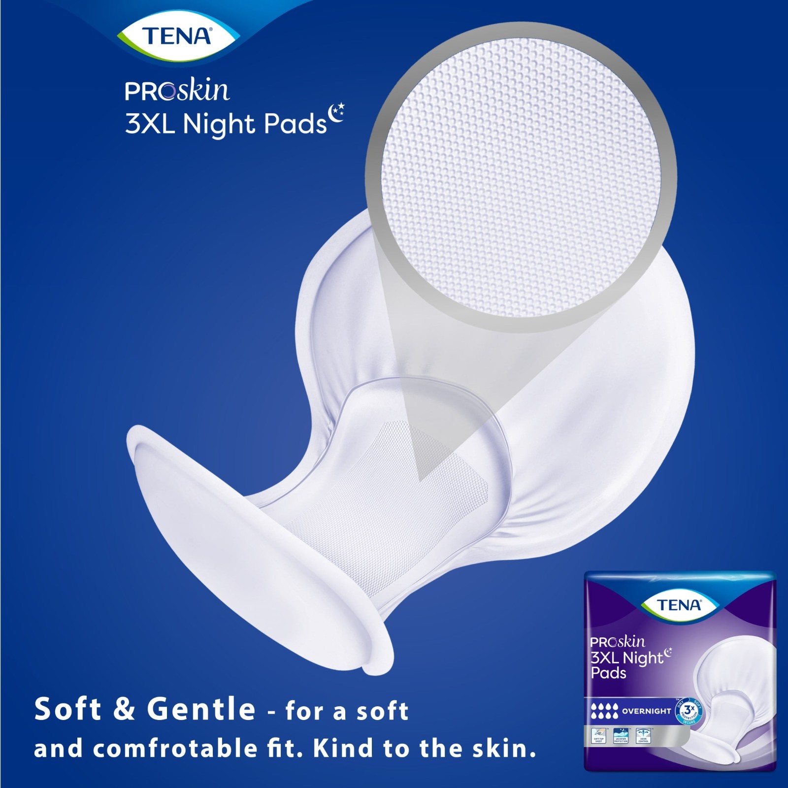 “2Pack Tena ProSkin 3XL Incontinence Pads 24Ct Overnight Absorbency Unisex Care