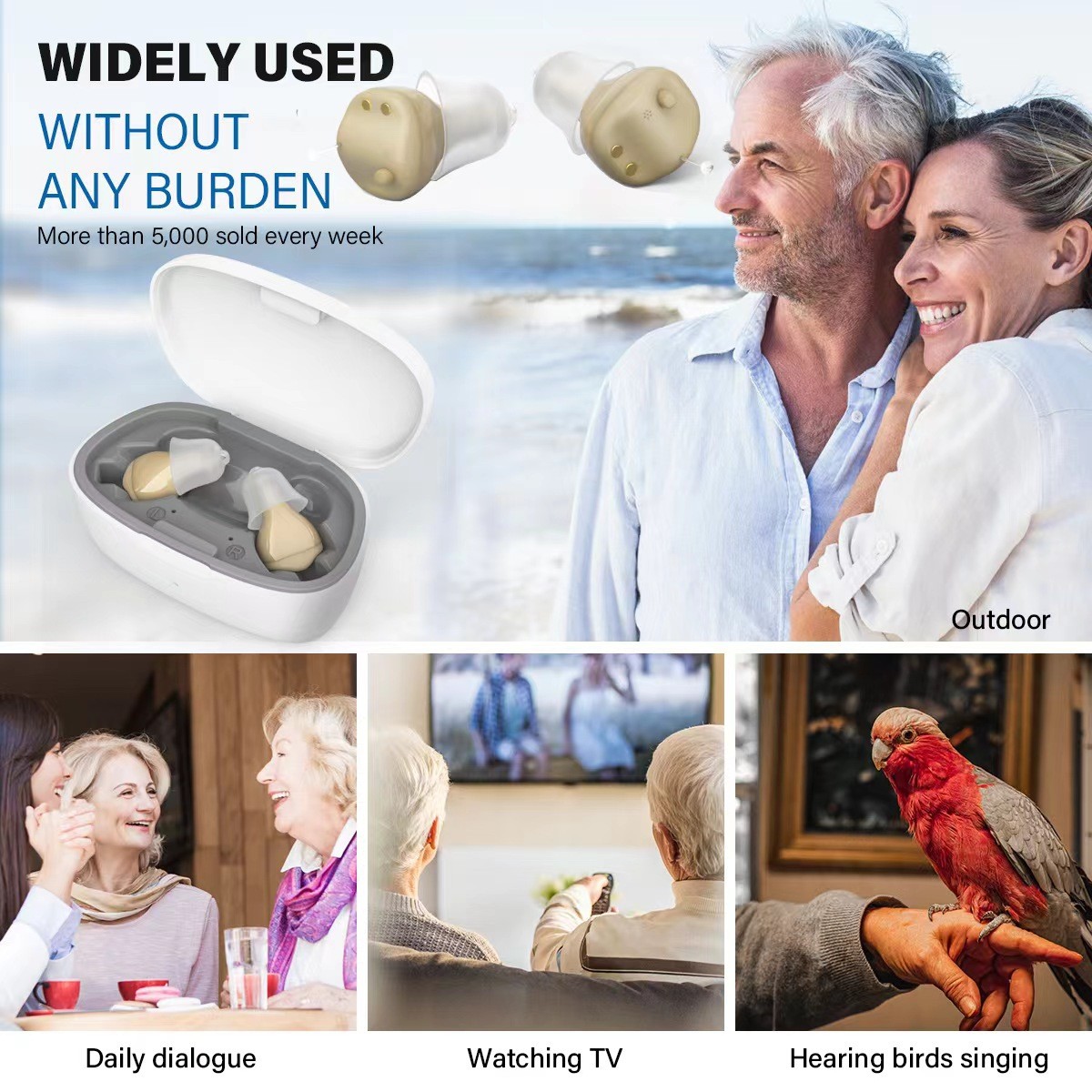 Hearing Aids for Seniors, Hearing Aid Rechargeable for Hearing Loss NEW