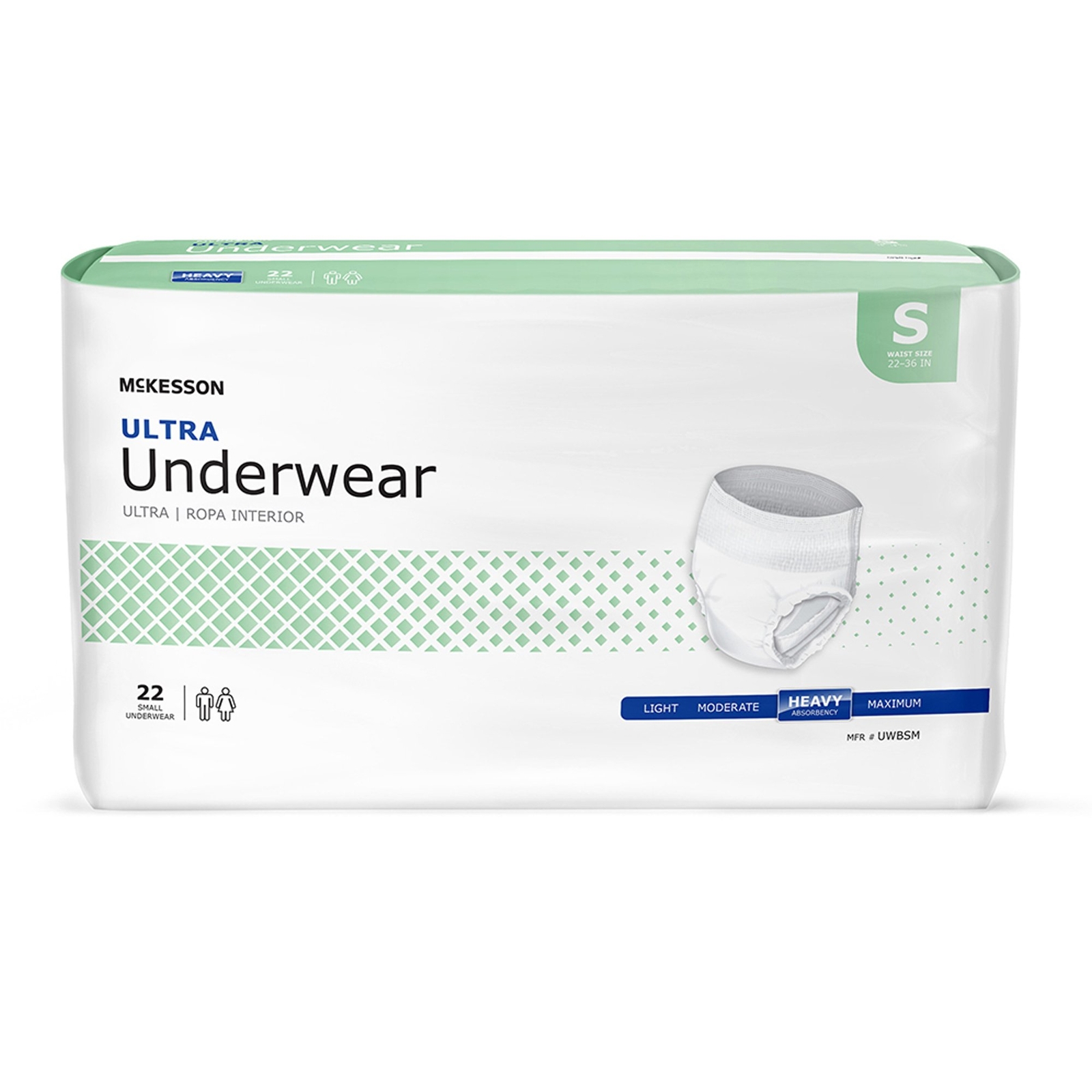 McKesson Adult Disposable Pull On Up Underwear Diapers S Heavy Absorbency 22 Ct