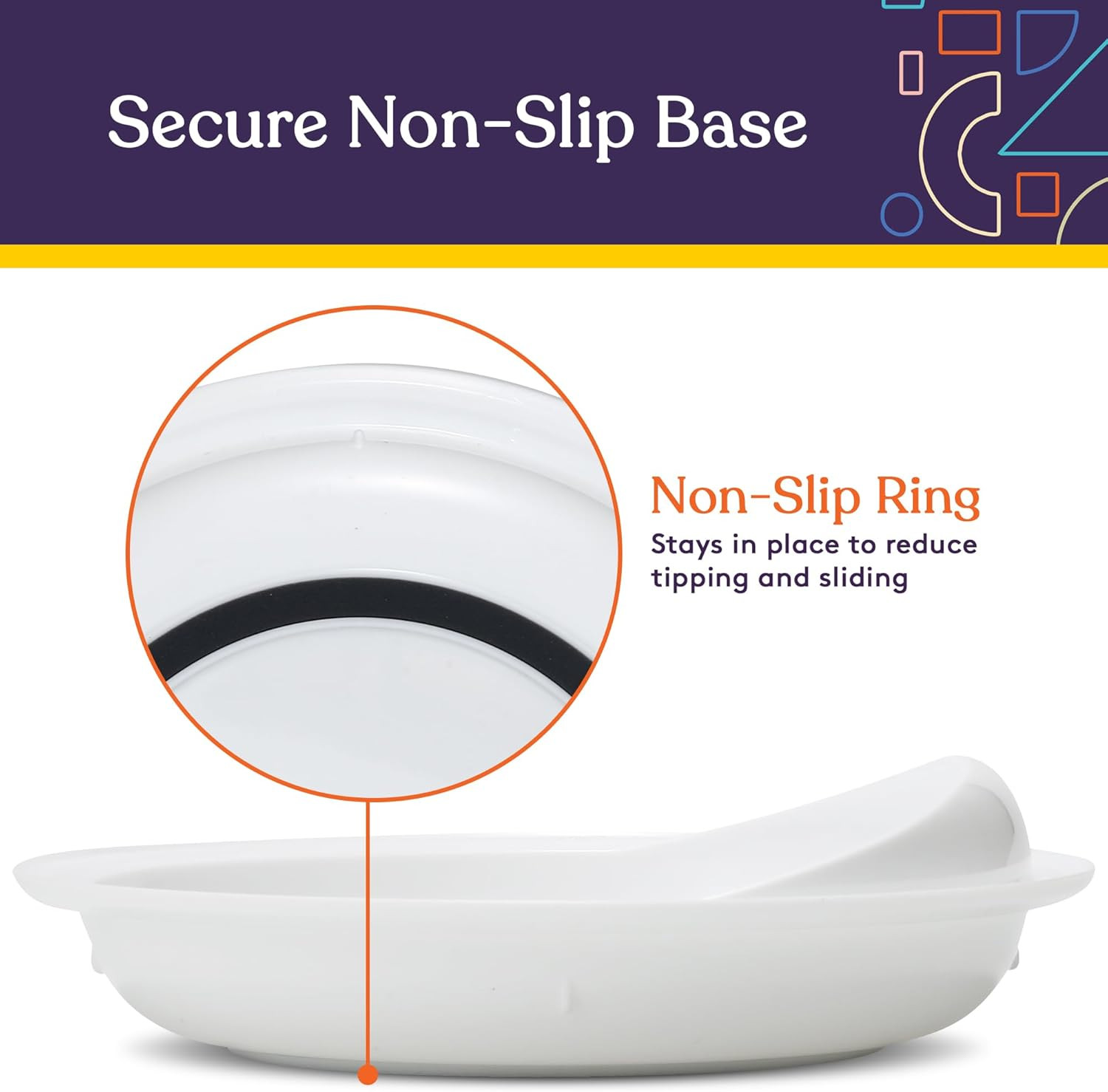 Adaptive Spill-Proof Scoop Plates- Dishes Wall Disabled Elderly Adults Special