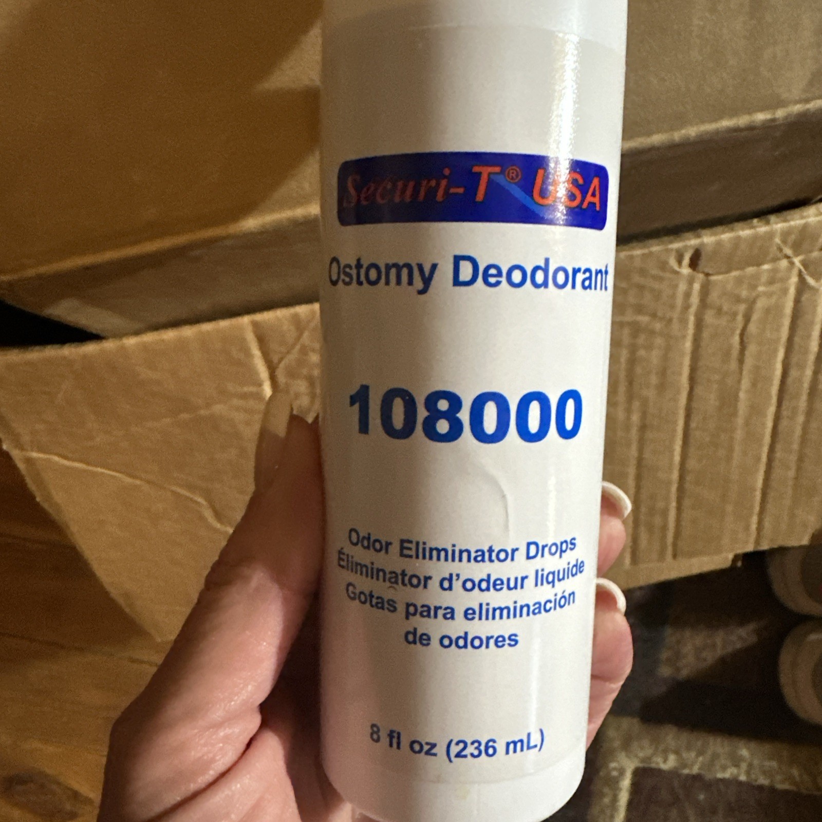 Genairex Securi-T USA 108000 Ostomy Deodorant Odor Eliminator Drops 8 oz. Bottle