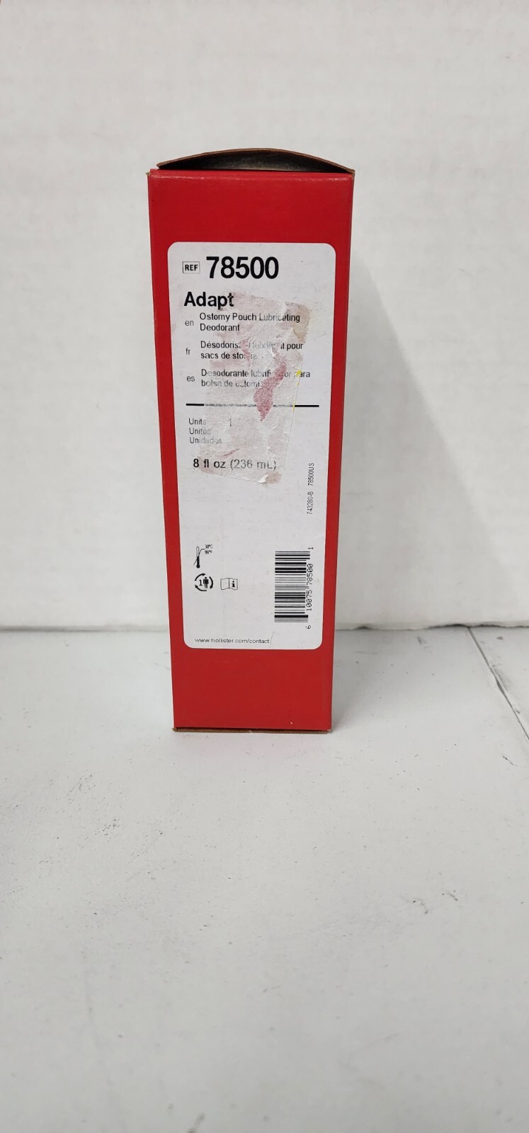New 8oz Bottle Of ADAPT 78500 Ostomy Pouch Lubricating Deodorant Expires 05/2028