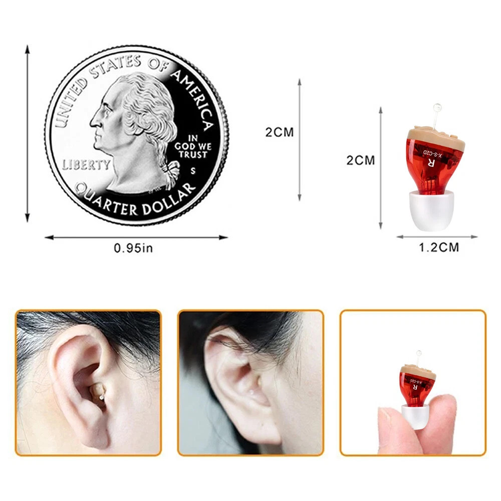 MiNi Digital Invisible Hearing Aids ITE Sound Voice Amplifier Enhancer L / R