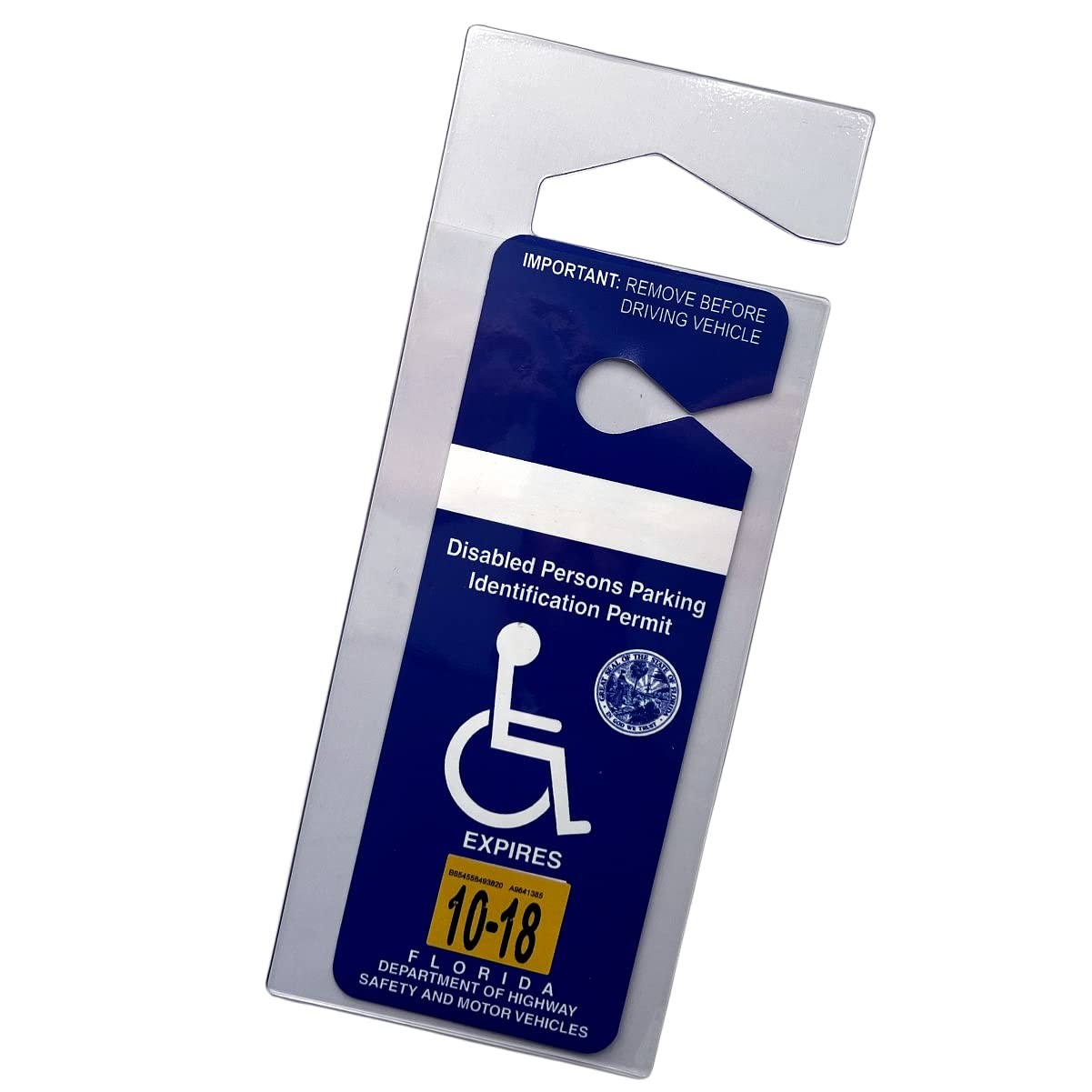 Clear Handicap Parking Placard Protective Holder Rear View Mirror Disability…