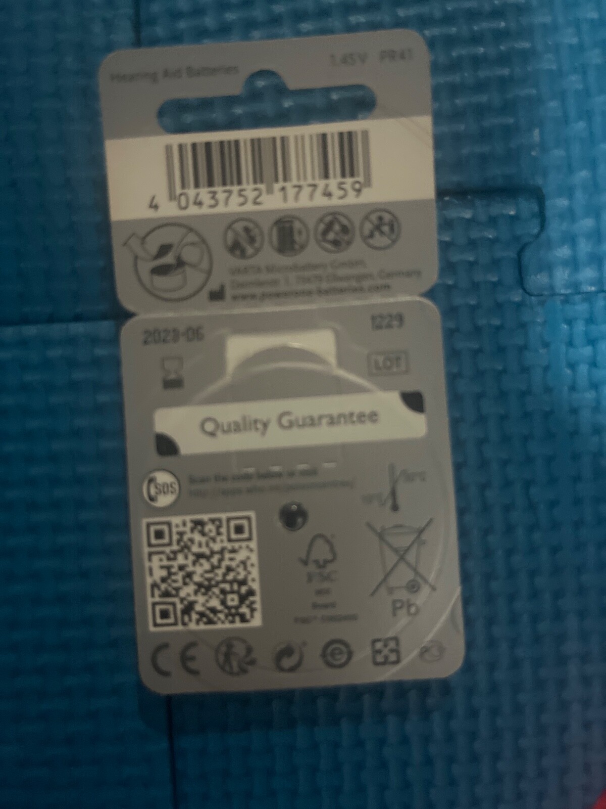 1 Pack 6 pcs Power One Size P312 Hearing Aid Batteries Zinc Air New In Pack