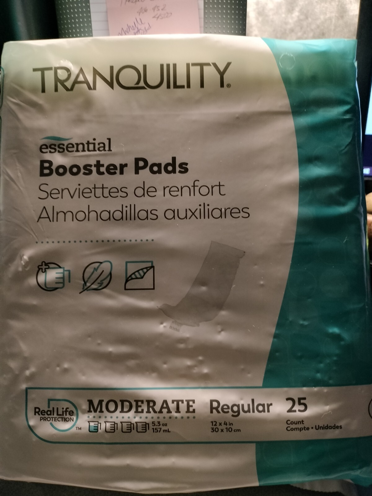 (6) Tranquility Essential Booster Pads Heavy Long 25pk (150 Pads) 12” x 4”