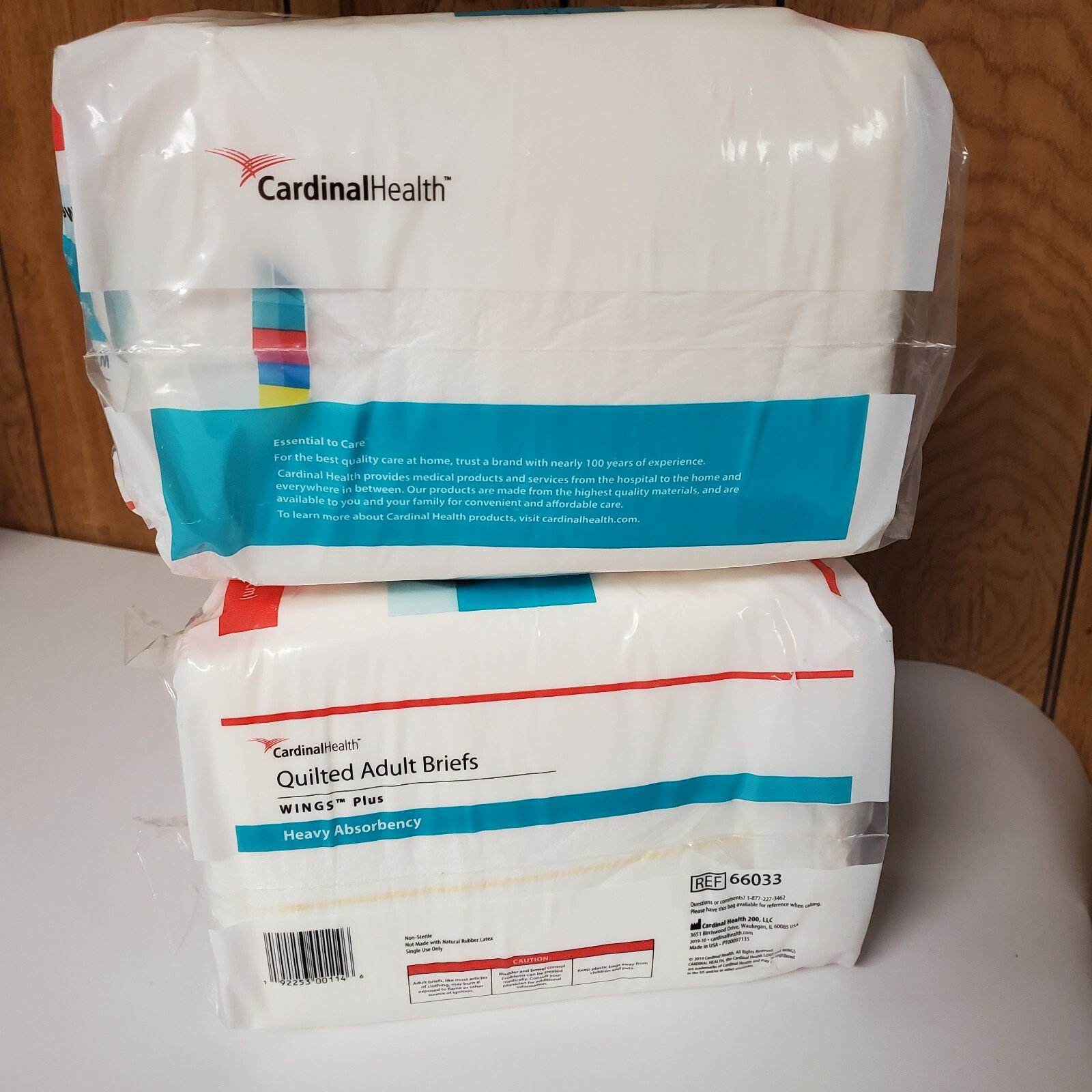 NEW 24 Cardinal Health Wings Plus Quilted Adult Briefs Medium Heavy 2 12 Diapers