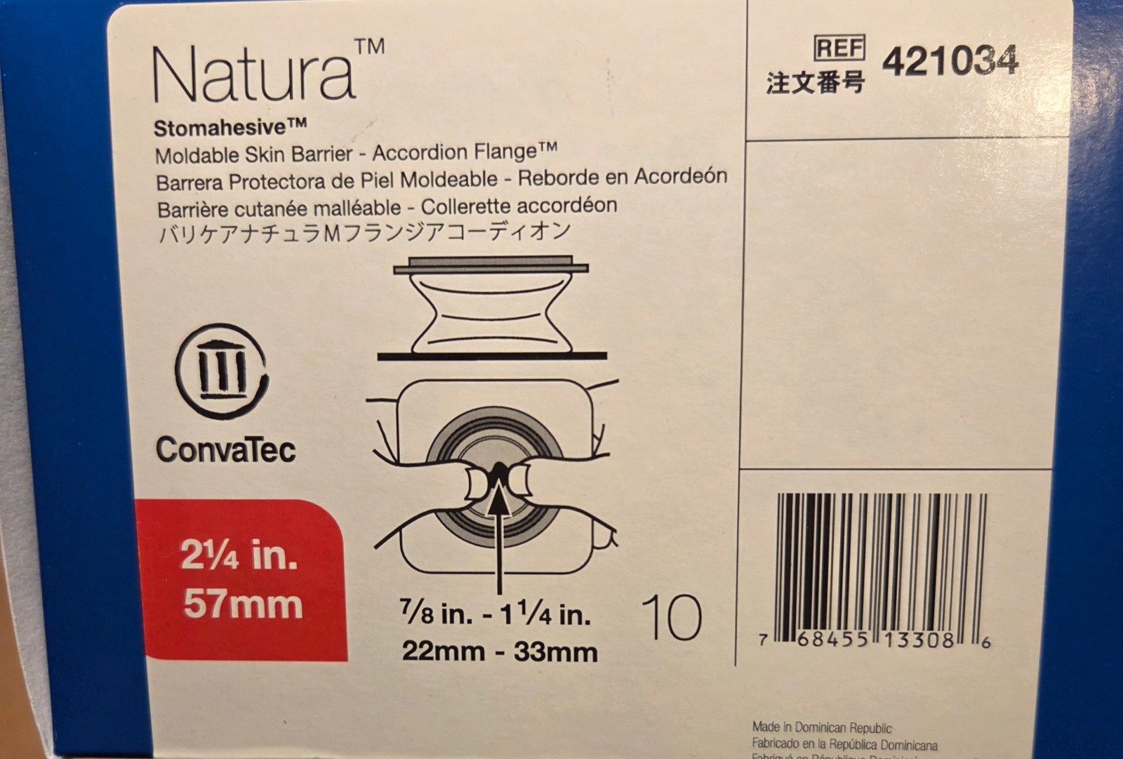 10 ConvaTec 421034 Sur-Fit Natura Stomahesive 2-1/4” (57mm) Exp 2028