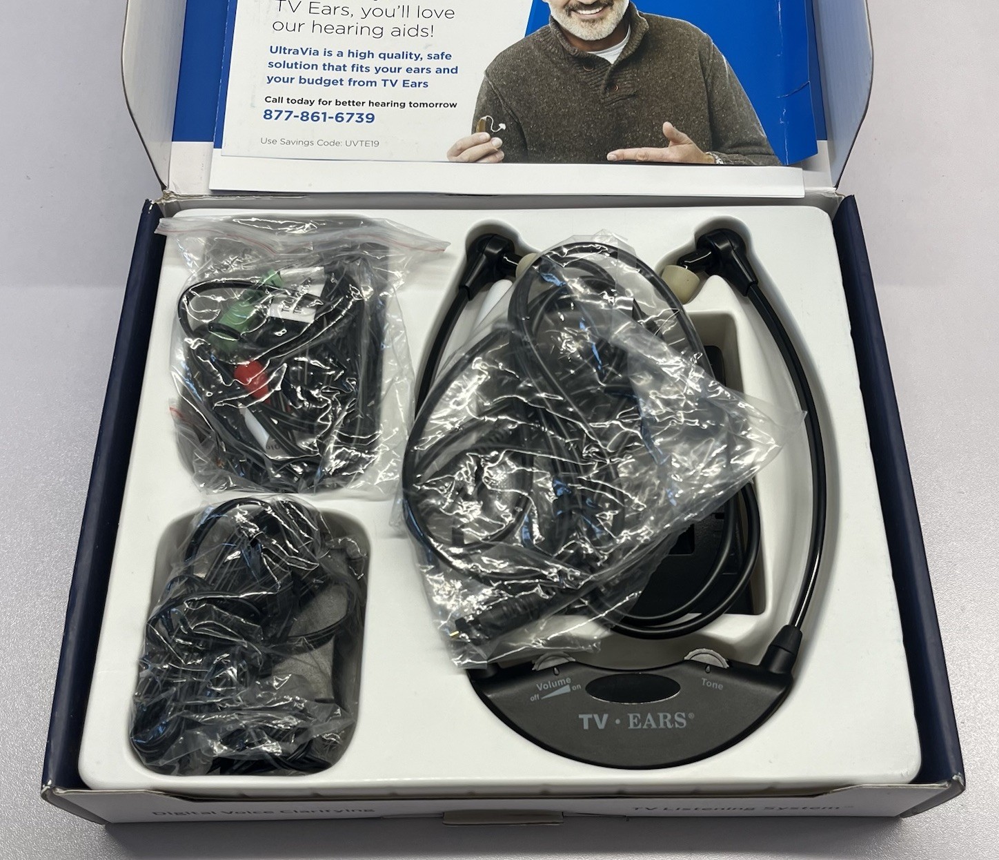 TV Ears Digital Wireless Headset System For TV 5.0 11741 Parts Only