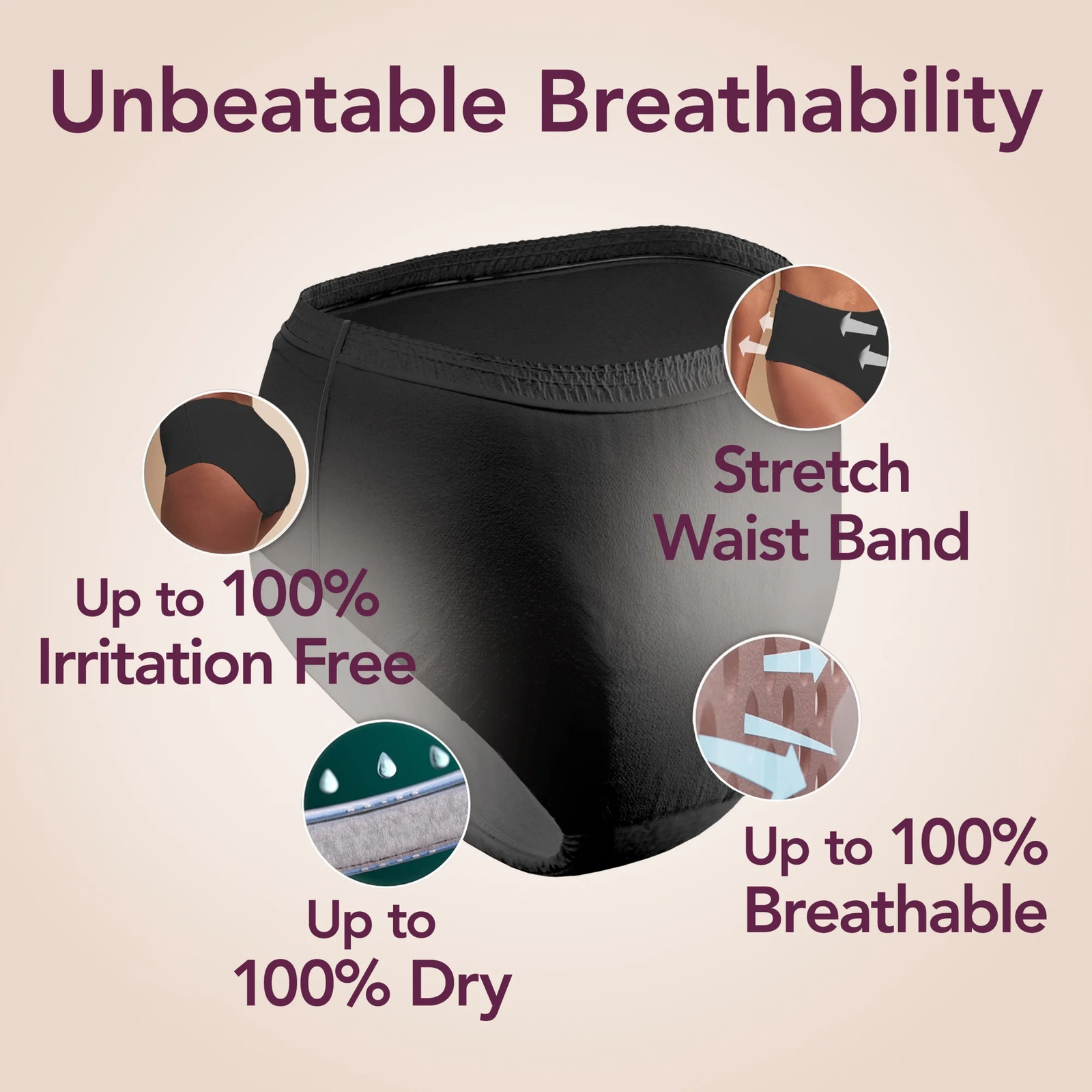 Depend Silhouette Women Incontinence ,M, 56 ct Black