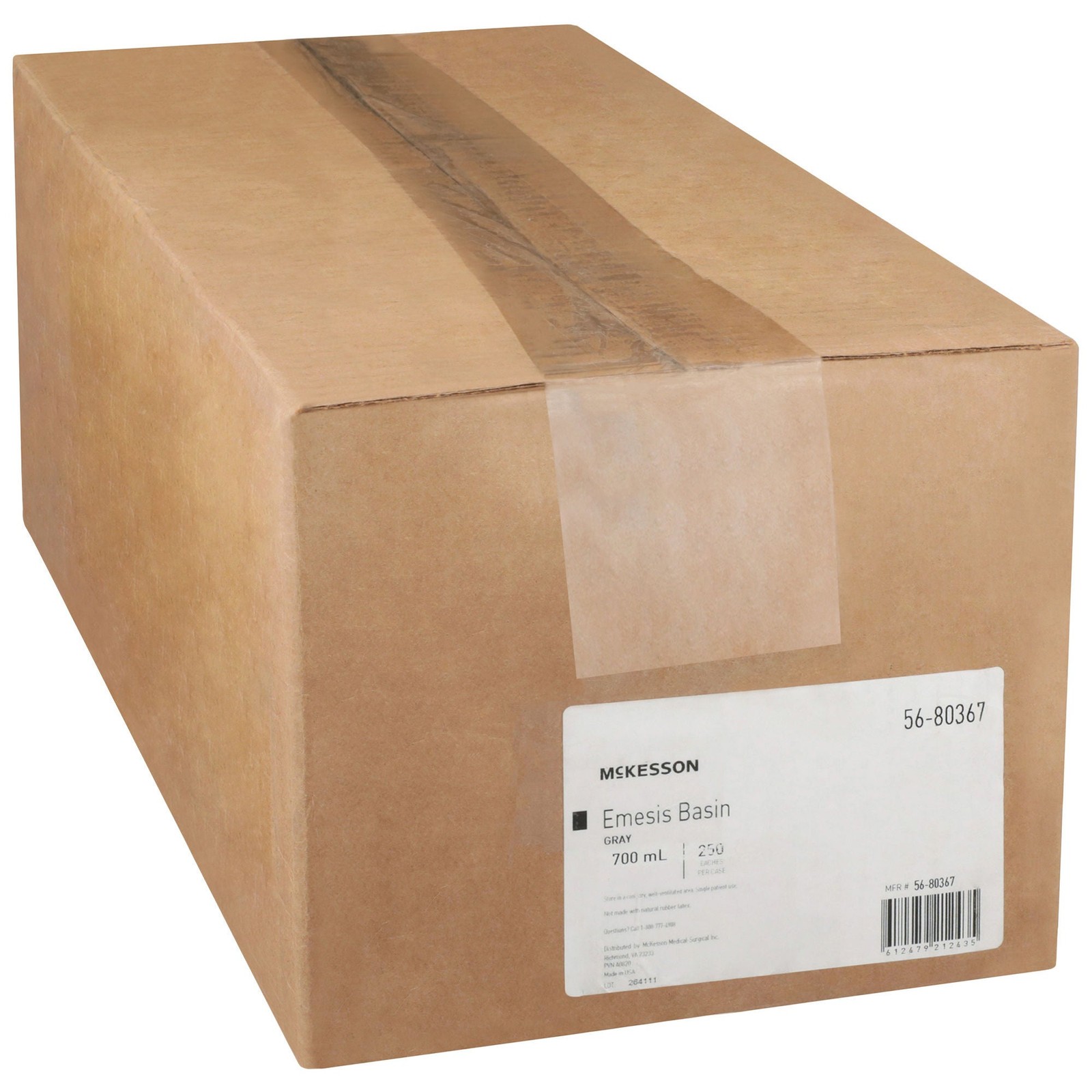 McKesson Emesis Basin Graphite 20 oz. Plastic Single Patient Use 250 Ct